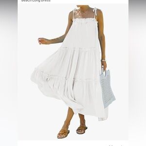 Elegant White Beach Dress